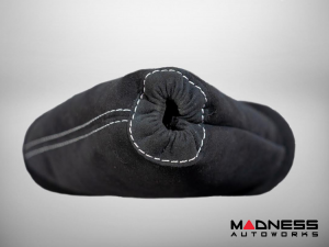 FIAT 500 eBrake Boot - Alcantara - Black w/ White Stitching